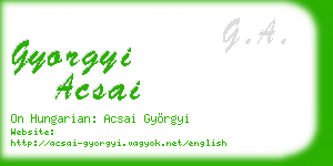 gyorgyi acsai business card