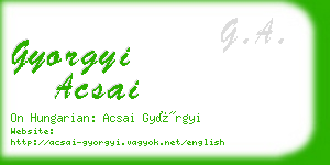 gyorgyi acsai business card